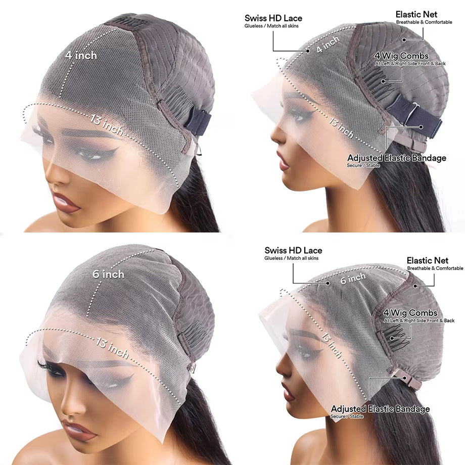 Curly Human Hair Wigs for Women Water Wave Lace Front Wig 13X4 13X6 Lace Frontal Deep Wave Wig Glueless Human Hair Hd Lace Wigs