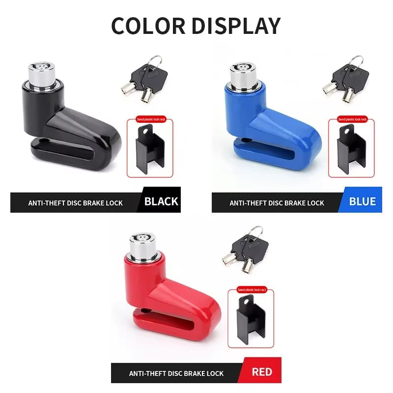 Motorcycle Bike anti Theft Wheel Disc Brake Lock Safety Disc Wheel Lock Mountain Road Bike Padlock with Keys