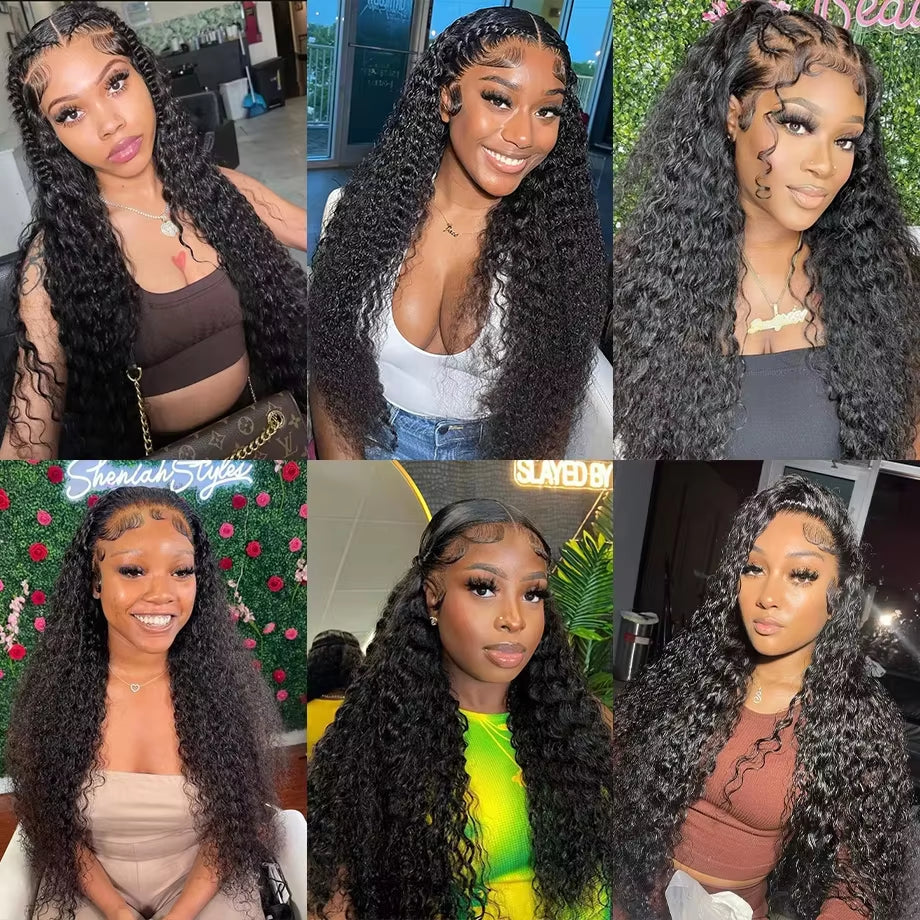 Curly Human Hair Wigs for Women Water Wave Lace Front Wig 13X4 13X6 Lace Frontal Deep Wave Wig Glueless Human Hair Hd Lace Wigs