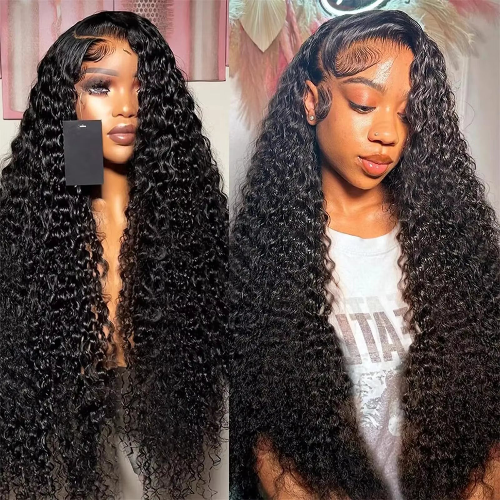 Curly Human Hair Wigs for Women Water Wave Lace Front Wig 13X4 13X6 Lace Frontal Deep Wave Wig Glueless Human Hair Hd Lace Wigs